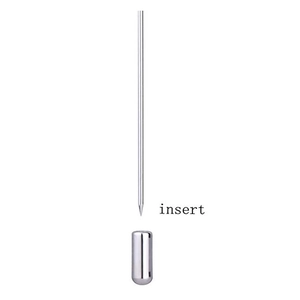Silver rabbit pin with long copper needle and round protective cap for suit accessory