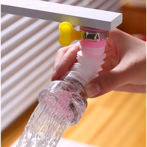 Plastic Faucet Filter Maifan Stone Stainless Steel Clamp Splash Proof Rotatable Sprayer Head Kitchen Bathroom Extender