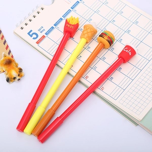 Creative fast food themed pens featuring fries ice cream burger and cola designs