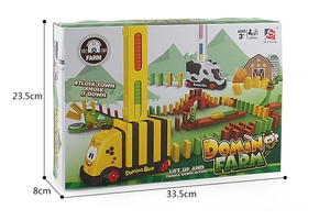 Verpackungsmaße 33,5 x 23,5 x 8 cm für das elektrische Bienen-Domino-Zug-Spielzeugset