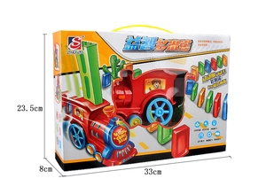 Detaillierte Verpackungsmaße 33x23,5x8cm für das automatische Domino-Eisenbahn-Spielzeugset