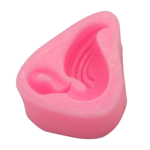 Stampo in silicone rosa con piume per torte in fondente e decorazioni in gesso fai da te