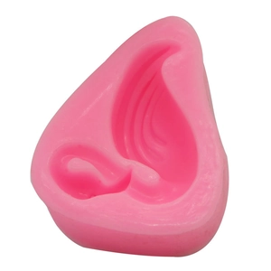 Stampo in silicone rosa ala di fenicottero per decorazione torte e sapone fai-da-te