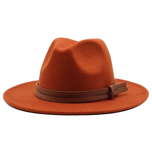 Women's Vintage Woolen Fedora Hat Wide Brim Jazz Hat British Style Winter Warm Elegant Church Bowler Hat Solid Color