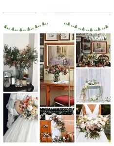 Vues détaillées de pivoines artificielles pour bouquets de mariée et décoration intérieure
