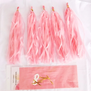 Kit de guirlande de glands en papier rose DIY pour décoration de fête d'anniversaire et mariage