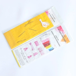 Kit de guirlande de glands en papier de soie jaune 35cm pour fête et anniversaire