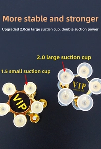Comparison of 1.5cm and 2.0cm suction cups for golden magic phone stand stability