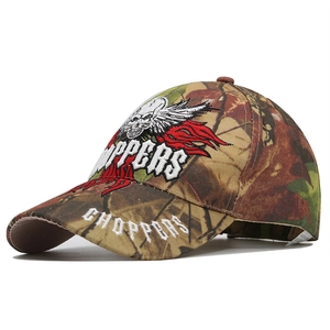 Camouflage Embroidery Baseball Cap For Men Women Skull Pattern Outdoor Sun Hat Tactical Adjustable Sport Trucker Hat