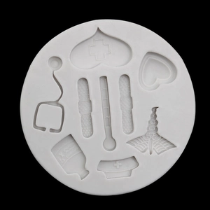 Medical Tools Silicone Mold For Fondant Chocolate Cake Decoration Nurse Stethoscope Thermometer Shape DIY Baking