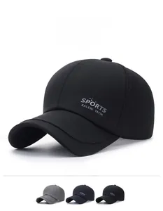 Detail showing various colors of baseball caps including black, grey, and navy blue options