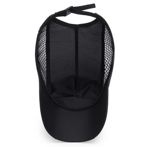 Unisex breathable sun visor cap with quick-dry mesh fabric and adjustable strap