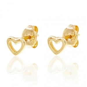 Hollow Heart Stud Earrings With 925 Sterling Silver Earring Post Copper Minimalist Cute Jewelry Gift For Women
