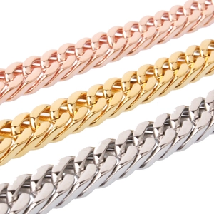 8mm Cuban link chains for men and women in gold, silver, and rose gold polished finishes