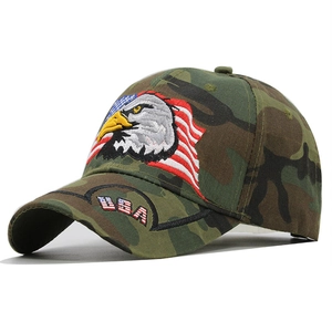 Acrylic Baseball Cap Eagle Embroidery American Flag Camouflage Sun Hat Adjustable Sports Outdoor Patriotic Accessory