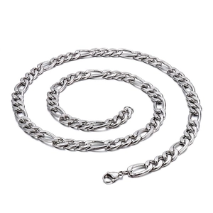 Figaro Chain Necklace 316L Stainless Steel Titanium Steel Hip Hop Punk Style Polished Durable Jewelry For Men Women