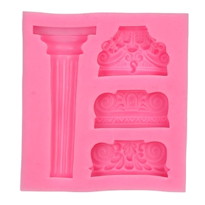 Roman Column Silicone Mold European Retro Architecture Pillars Fondant Cake Decoration Chocolate Resin DIY Craft