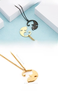 Détails des pendentifs silhouette de chat en acier inoxydable avec mesures de taille