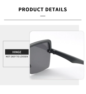 Macro view of durable reinforced hinge mechanism on square frame sunglasses