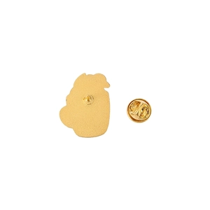 Cute ice cream cone enamel pin with gold metal butterfly clutch backing and matte finish