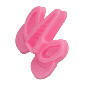 Pink unicorn horn and eyelash silicone mold for fondant and chocolate decorations