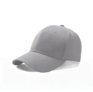 Classic dark grey six-panel baseball cap with curved brim and minimalist plain design