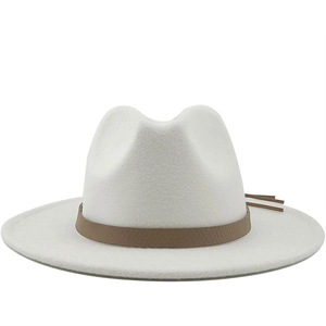 Klassieke Kasjmier Wollen Fedora Hoed Voor Dames Heren Brede Platte Rand Etnische Stijl Jazz Hoed Herfst Winter Warme Pet