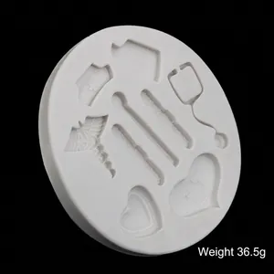Medical themed silicone mold with nurse hat and stethoscope shapes for cake decorating