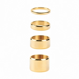 Minimalist Polished Titanium Steel Plain Band Ring Unisex Minimalist Fashion Jewelry For Men Women Couples Comfort Fit