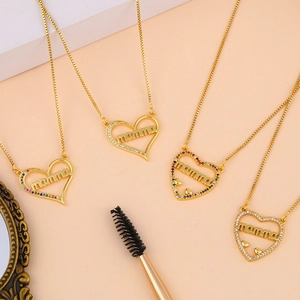 Gouden Mamma hart hanger kettingen met kristallen voor Moederdag geschenkset