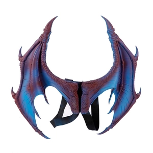 Purple and blue gradient dragon wings for kids Halloween cosplay costume with foam texture