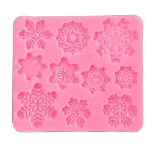 Moule En Silicone De Flocon De Neige Noël Outil De Cuisson Pour Chocolat Fondant Décoration De Gâteau DIY Accessoire De Cuisine