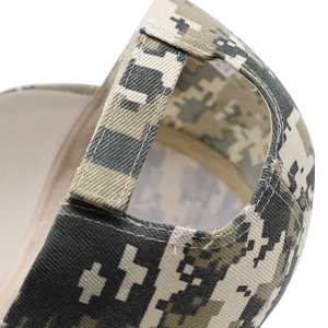 Outdoor digital camouflage baseball cap with adjustable velcro strap for sun protection