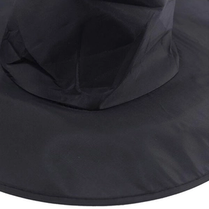 Classic black oxford fabric wizard hat for Halloween cosplay and magic witch costumes