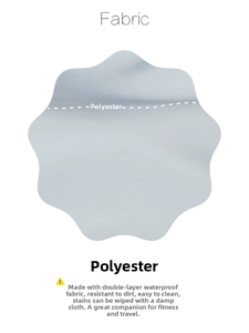 Détail du tissu en polyester bleu clair imperméable avec une texture résistante