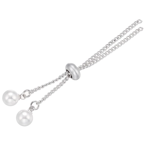 Verstellbarer 18 Karat vergoldeter Kettenverbinder mit weißen Perlen für DIY Armbänder