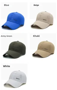 Quick-dry breathable baseball caps in five colors with sport embroidery detail