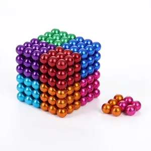 5mm 216pcs colorful magnetic balls buckyballs cube puzzle toy in vibrant metallic finish