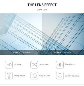Detail showing flame sunglasses lens features including UV400 and HD vision protection