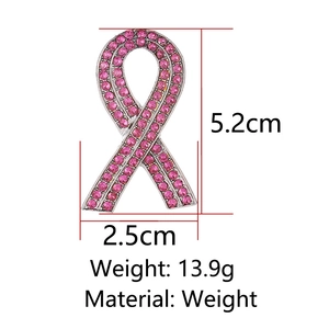 Detailansicht der Maße 5,2 cm x 2,5 cm für die rosa Strass-Schleifenbrosche