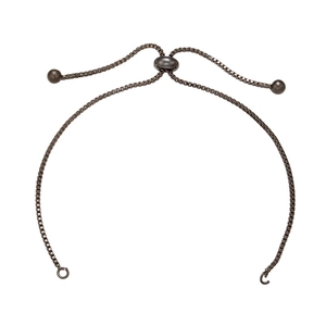 Bracciale regolabile con cursore in metallo canna di fucile per creazione gioielli