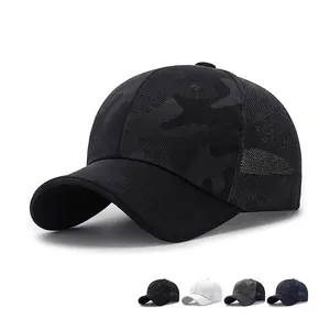 Camouflage Mesh Baseball Cap Breathable Sun Protection Trucker Hat Adjustable Outdoor Sport Sunshade For Men Women