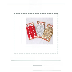 Macro shot showing dimensions and materials for 12pcs mini Christmas ribbon bows set