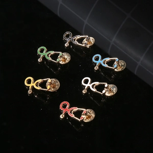 Set of colorful stethoscope enamel pins with gold-plated finish for doctors and nurses