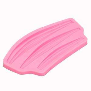 Pink silicone ribbon border mold for fondant cake decorating and DIY clay crafts