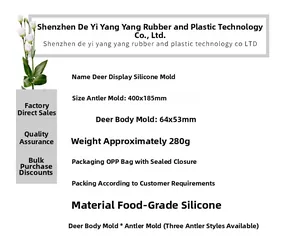 Specifiche dello stampo in silicone fai-da-te cervo 400x185mm per resina e artigianato