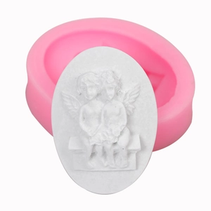 Angel Cupid Silicone Mold For Fondant Chocolate Baking DIY Crafting Soap Candle Gypsum Clay Embossed Relief Flexible Tool