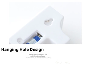 Detail of the hanging hole design on the back of the 16cm golden LED letter light