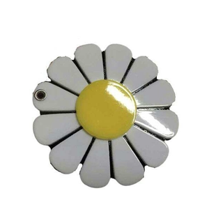 Portachiavi specchio margherita creativo in acrilico per accessori fai-da-te e regali