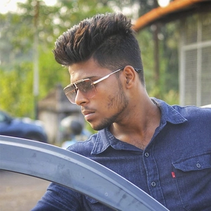 Fashionable rimless square gradient sunglasses for men and women in casual outdoor setting